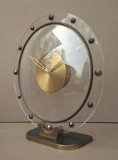 Ancien réveil LANCEL plexi vintage SUISSE 8 jours MARCHE old alarm clock