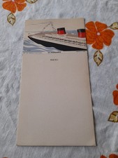 MENU VIERGE PAQUEBOT NORMANDIE