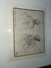 lithographie "croquis d'avocat"originale signée numérotée