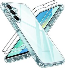 Coque Noir/transparent + 2 Verre Trempé protection Pour Samsung Galaxy A16 4G/5G