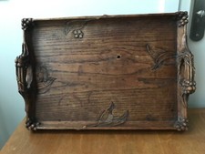 N.Faraut, Plateau en bois Art