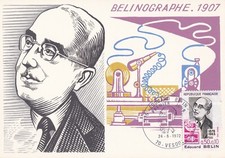 Carte postale 1er Jour timbre 1972 Edouard BELIN physicien BELINOGRAPHE VESOUL 2