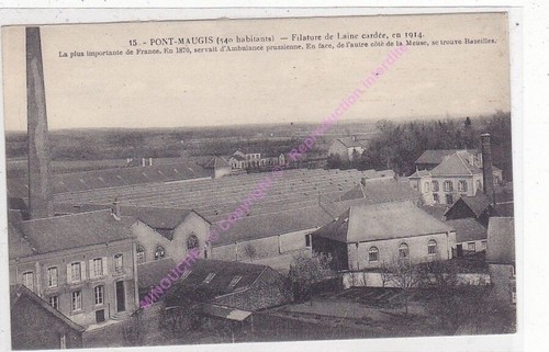 Cpa 08350 pont maugis filature - pont,