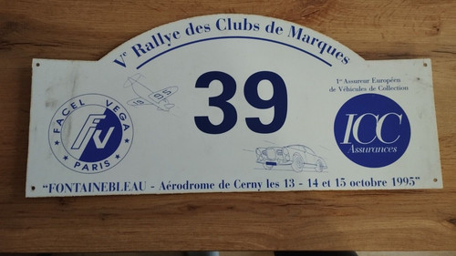 Plaque automobile rallye - automobile, n°39