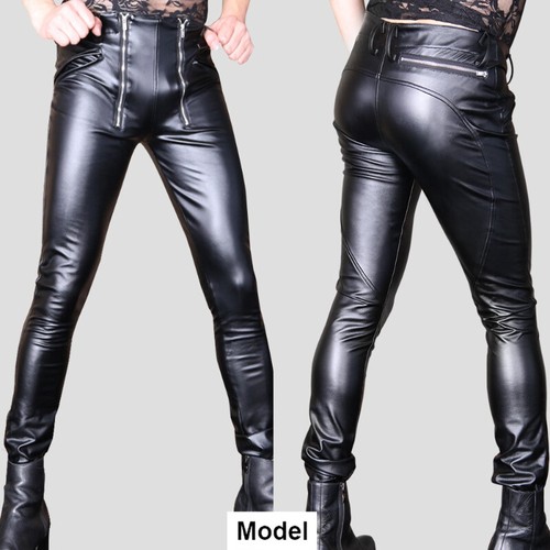 Hommes wetlook leggings simili - wetlook,
