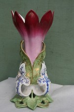 grand vase Napoléon III lys stilisé bohême.