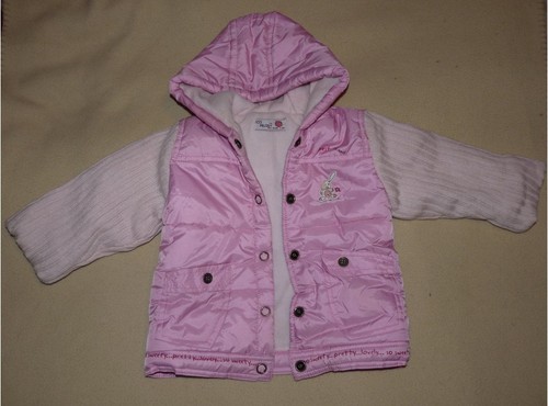 Manteau parka rose doublé - , à