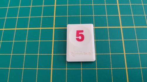 Tuile chiffre rouge jeu - chiffre, 5