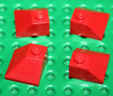 4 x Lego Red Slope ref 3045