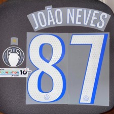 Flocage JOAO NEVES PARIS PSG 2025 2026 Home UCL - Nameset Patch officiel