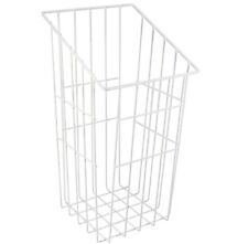 Panier à Linge Petit en Fil Blanc Métallique Étroit Corbeille à Lavage