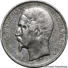 C4005 Très Rare France 5 Francs Louis Napoléon 1852 BB Strasbourg Argent > Offre