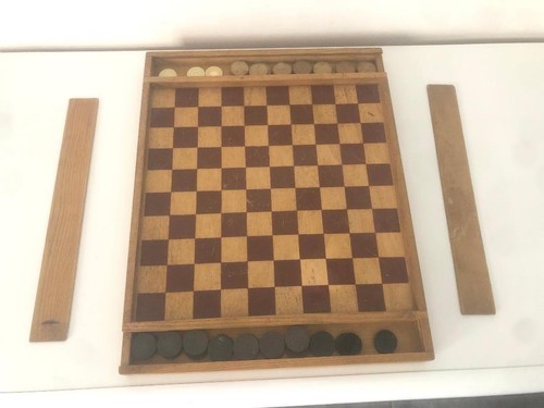 Jeu dames ancien bois - dames,