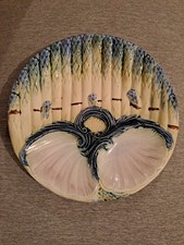 Plat Barbotine Motif Asperges