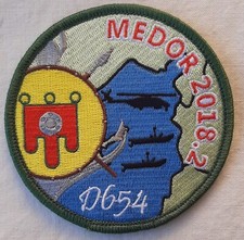 Frégate AUVERGNE D654 MEDOR 2018 Insigne tissu Patch MARINE ORIGINAL scratch