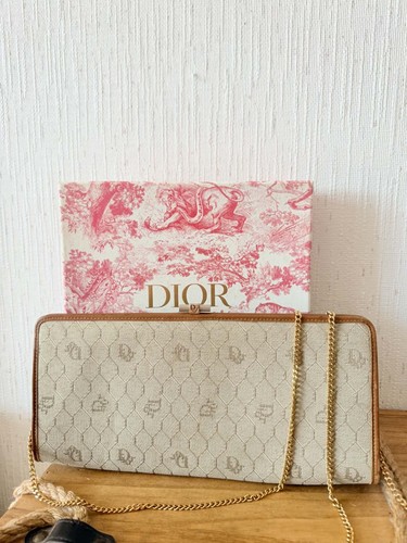 Dior pochette cuir toile - cuir,