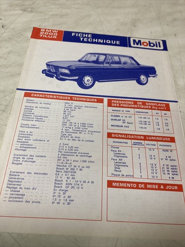 Fiche technique automobile