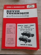 REVUE TECHNIQUE SIMCA 1501 1301 S  SPECIAL GL GLS  1475  1290 Cm3 1.5 1.3