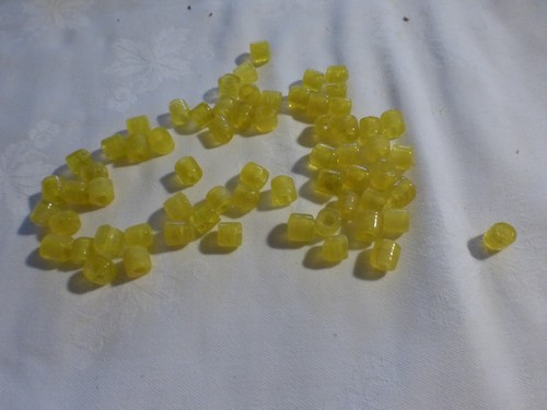 Lot grosses perles tubes - 60,