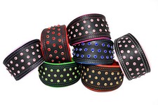 Noir/Couleur Cuir Strass Main