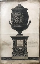 GIOVANNI BATTISTA PIRANESI GRAVURE ORIGINALE VASE ANTIQUE XVIII ORIGINAL ETCHING