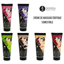 SHUNGA Crème de Massage érotique Comestible Goût au Choix 200 ml Choco Fraise...