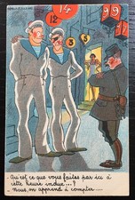 Carte postale, Humoristique, Marins