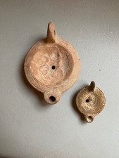 Rare Très Grande Lampe Romaine Ou Gallo Romaine Terre Cuite Antique