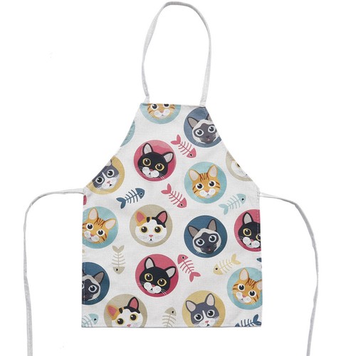 1pc cat pattern tablier - pattern,
