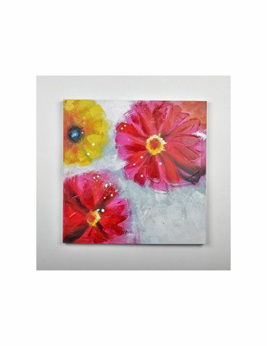 Tableau peint sur - , fleurs