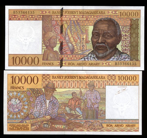 Madagascar 000 francs - madagascar, 10,000