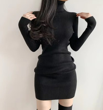 Robe Pull Moulante Noire