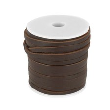 Lacet en cuir de buffle Plat - Largeur 4mm