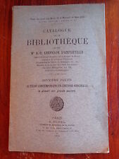 Catalogue de la Bibliothèque de A.-V. LESPERON D'ANFREVILLE 2è partie AUTEURS EO