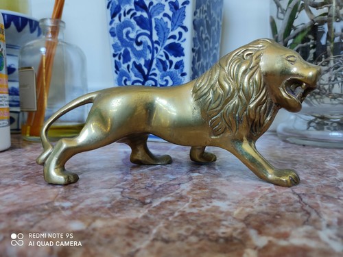 Copper bronze lion beast - copper,