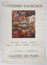 [AFFICHE D'ART] M. GROMAIRE : La marre aux oiseaux #Tapisseries d'Aubusson, 1968