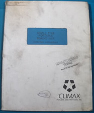 Climax 1149 Portable de Forage Barre Machine Pièces Opération & Entretien Manuel