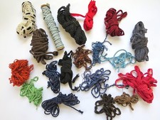 Antique Trim Cord Edging Lot Silk Braid Twist Rattail Soutache French Victorian
