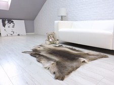 Véritable Renne Tapis Peau