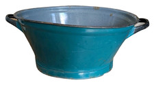 Vintage enamel bath plant pot - vintage,