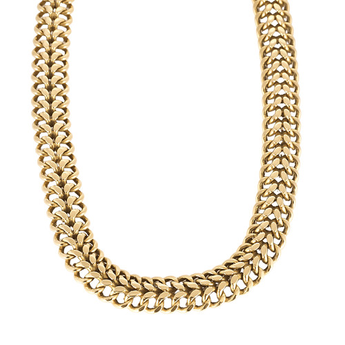 Collier jaune à maille - en,