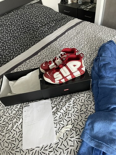 Nike supreme uptempo - supreme, rouge