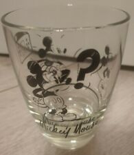 VERRE BAS / Low Glass / Niedriges Glas MICKEY BD NOIR / Black Disneyland Paris