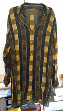 Robe tunique femme Taille 38, couleur noir marron dore, style oriental, viscose