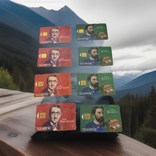 Lot de  8 télécartes les grandes figures des télécommunications.