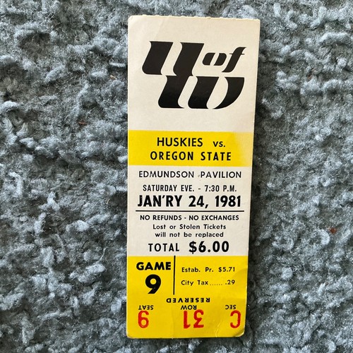 1981 washington huskies - washington, vs