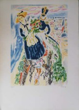 Jules CAVAILLES : Carnaval de Nice, Lithographie originale signée