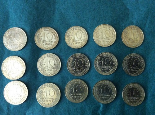 Lot pièces de 10 - de, 15
