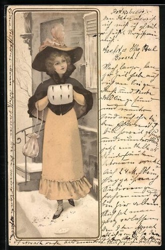 Carte postale artiste - carte, d'artiste