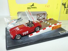 FERRARI 166 MM N°709 MILLE MIGLIA 1950 ART MODEL ART907 dans son diorama 1:43